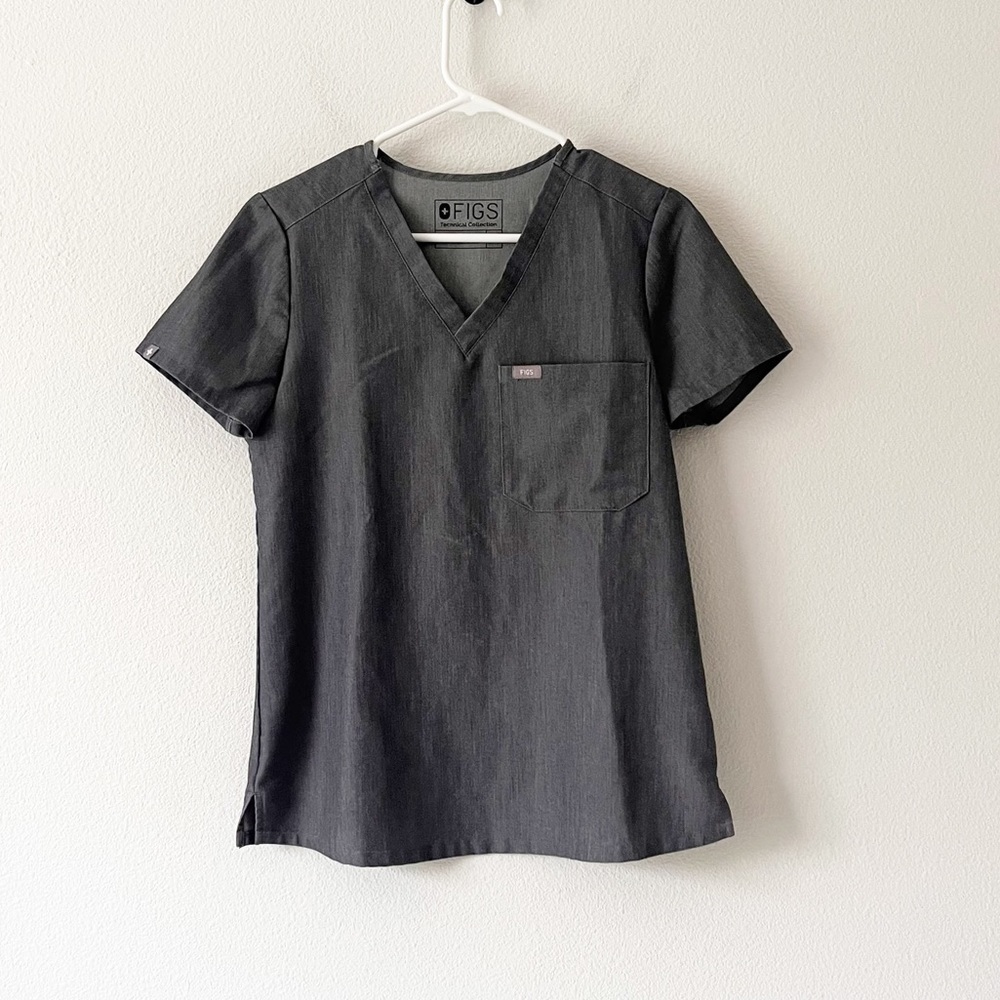 Figs Gray Scrub Top - image 1
